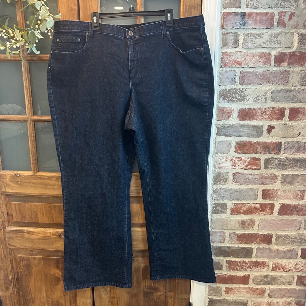 Cato Premium Women's Dark Wash Denim Jeans Size 24W Bootcut Stretch